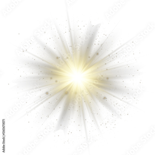 Bright sun flash shines strongly, radiating a golden aura. Light transitions spread smoothly, forming soft warm overlays. Transparent solar rays stretch delicately, enhancing visual depth.