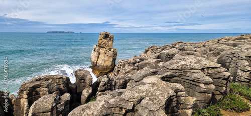 The Varanda de Pilatos at Cabo Carvoeiro rocky coast in Peniche peninsula, Portugal