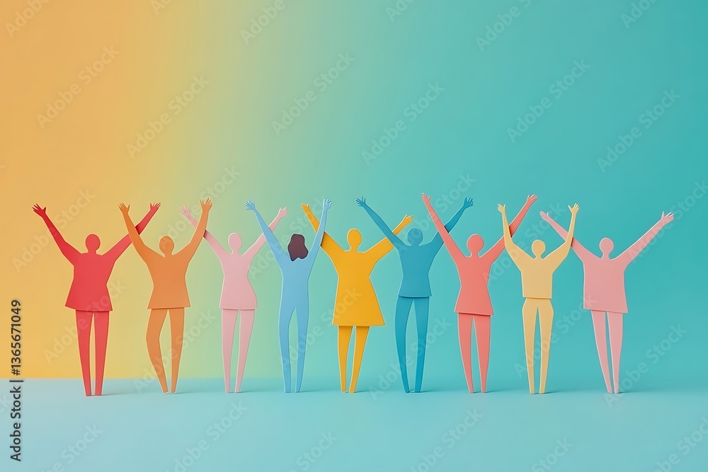 Colorful Diverse People Celebrating Unity and Success2 Colorful Diverse People Celebrating Unity and Success2