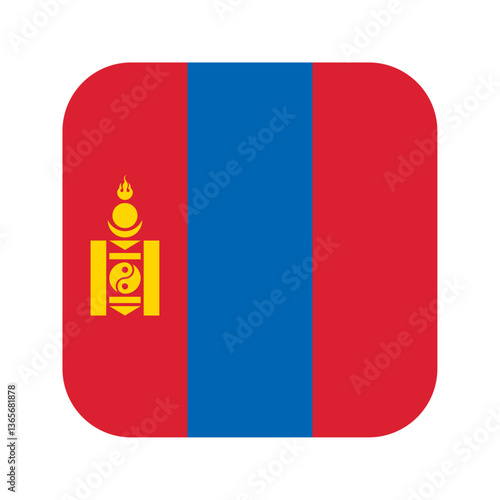 Free Download Mongolia flag rounded square icon - GFXLoad