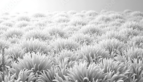 Monochrome abstract illustration of textured carpet fibers, minimalist design