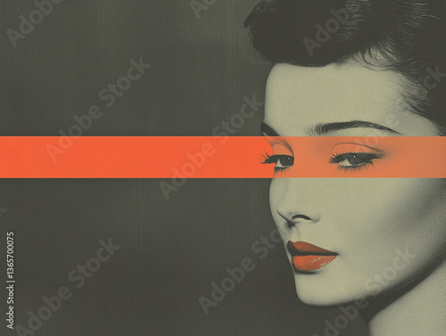 Fashion retro beauty, beauty close-up