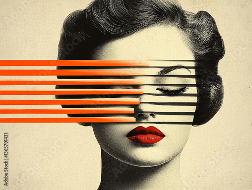 Fashion retro beauty, beauty close-up