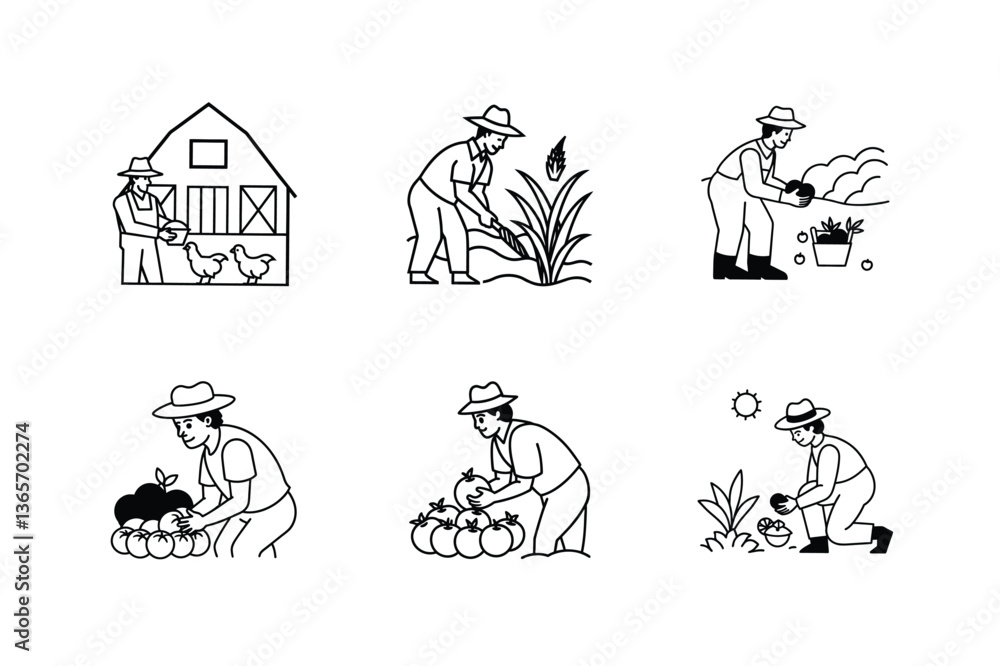 Farm Life Rustic Illustrations of Farming, Gardening, and Animals Farm Life Rustic Illustrations of Farming, Gardening, and Animals