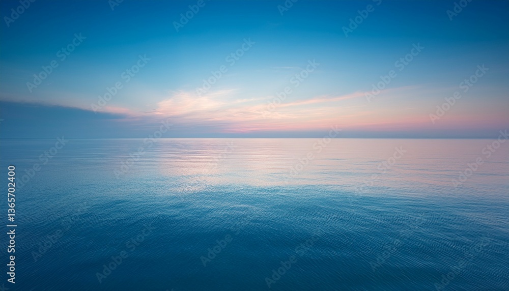 a peaceful scene showing the tranquil meeting of calm waters with an endless sky blending together in soft gradients symbolizing infinite possibility a peaceful scene showing the tranquil meeting of calm waters with an endless sky blending together in soft gradients symbolizing infinite possibility