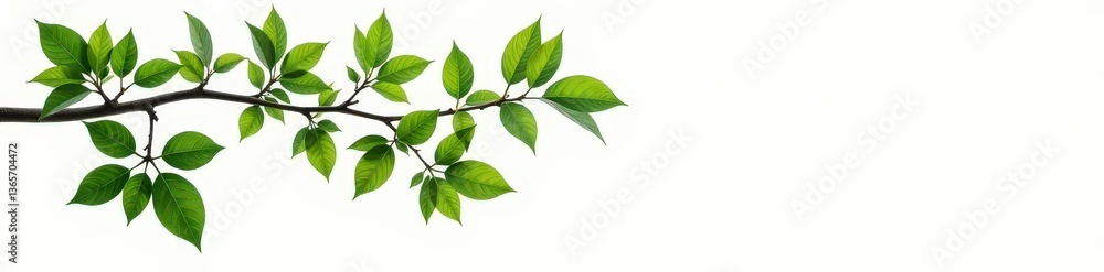 Isolated branches with leaves on white background, nature, isolated, white Isolated branches with leaves on white background, nature, isolated, white