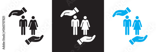 Altruism icon set collection. Vector illustration. isolated on white and black background. EPS 10
