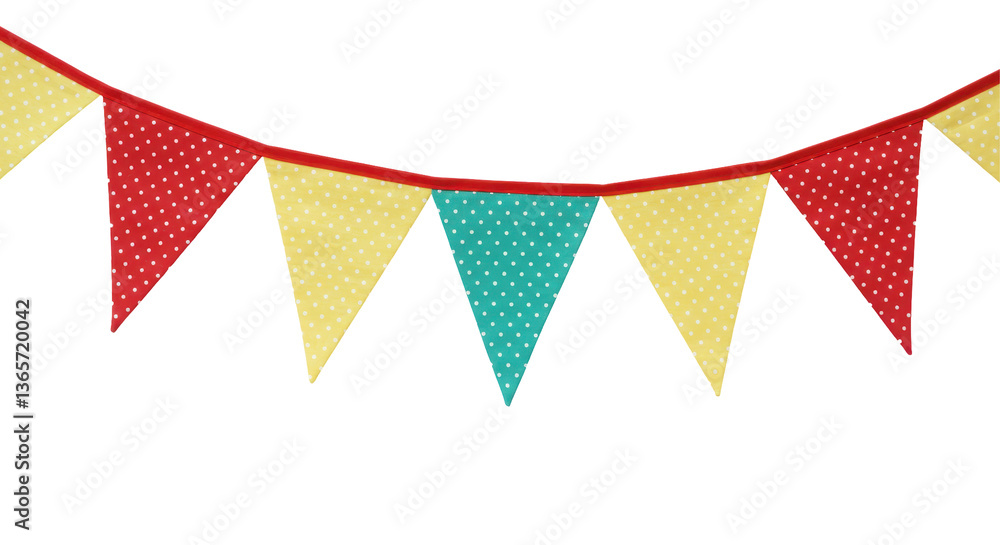 Obraz premium Isolated Party Red, Yellow, Aqua Pennant