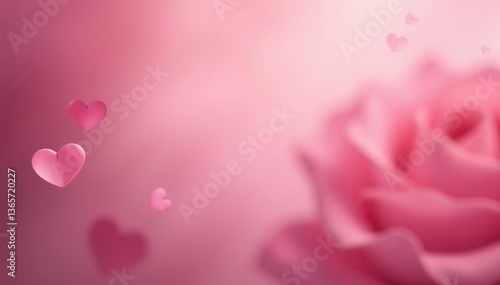 Soft pink blurred background creating a romantic and tender atmosphere,  dreamy,  love