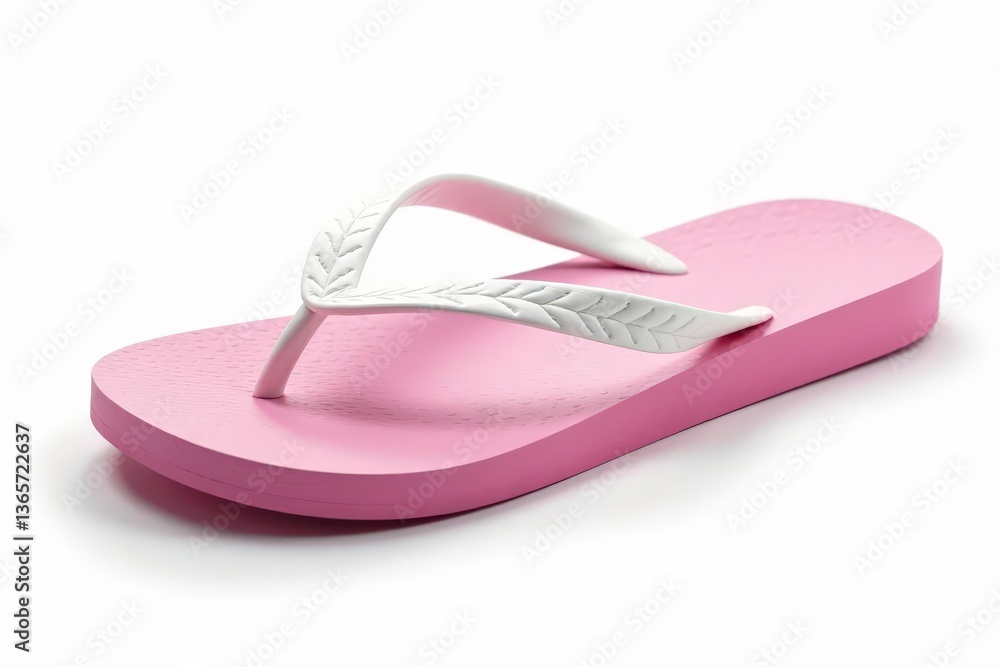Single white flip-flop, isolated on pure white background , beach, photography, footwear Single white flip-flop, isolated on pure white background , beach, photography, footwear