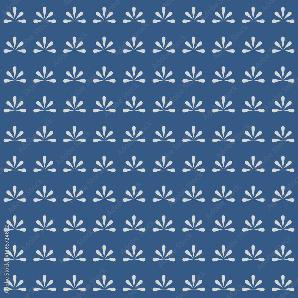 Fototapeta premium Geometric and flower line ethnic seamless pattern. Square diamond flower art vector pattern. Star flower geometric vintage pattern. Vector of beautiful floral pattern for background, wallpaper, tile a