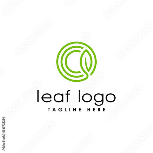 C natural Letter logo , C letter logo with leaves