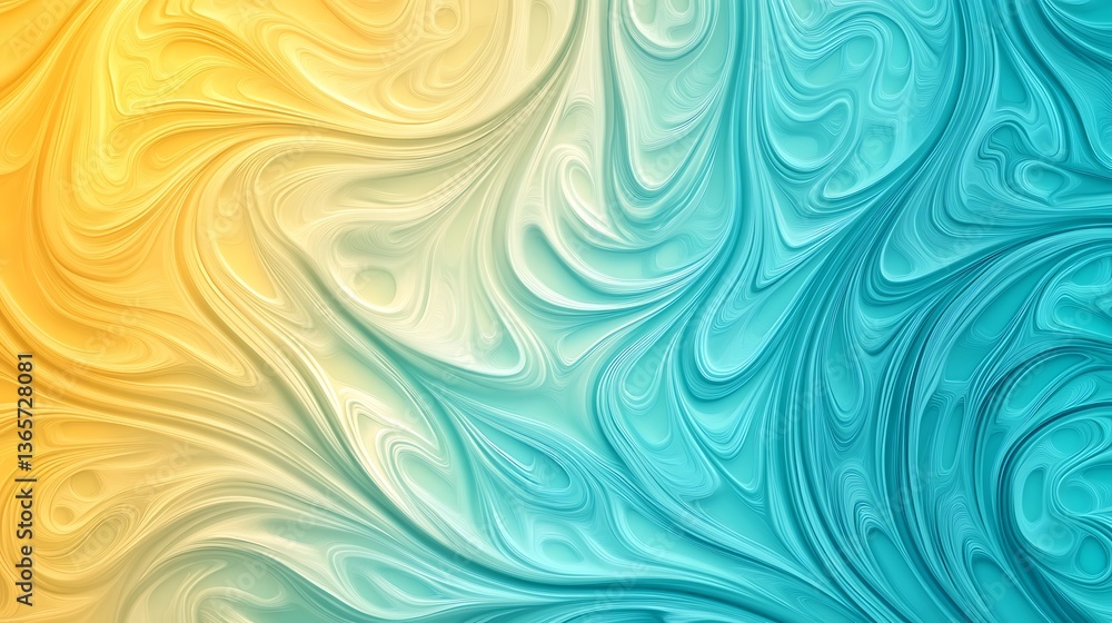 Abstract Swirl with Yellow Blue Hues. Abstract Swirl with Yellow Blue Hues.