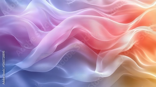 Wallpaper Mural Elegant Flowing Fabric Abstract Background in Soft Pastel Shades Torontodigital.ca