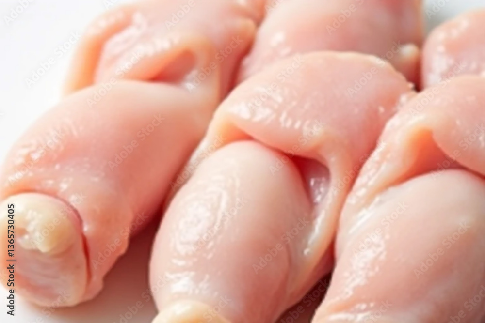 Succulent, plump chicken tenderloins, ready for culinary creation, gleaming under soft light. Succulent, plump chicken tenderloins, ready for culinary creation, gleaming under soft light.