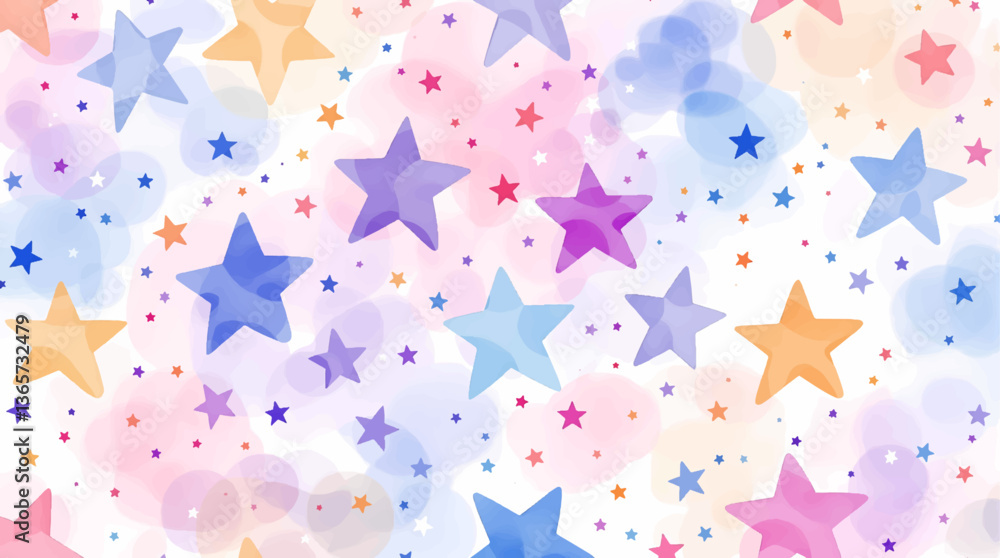 Watercolor stars illustration set Watercolor stars illustration set