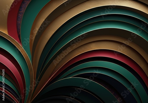 Wallpaper Mural Colorful layered paper design showcasing rich textures and vibrant hues Torontodigital.ca