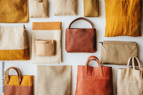 A product page for ethical handmade bags, emphasizing craftsmanship and eco-conscious branding in warm natural tones