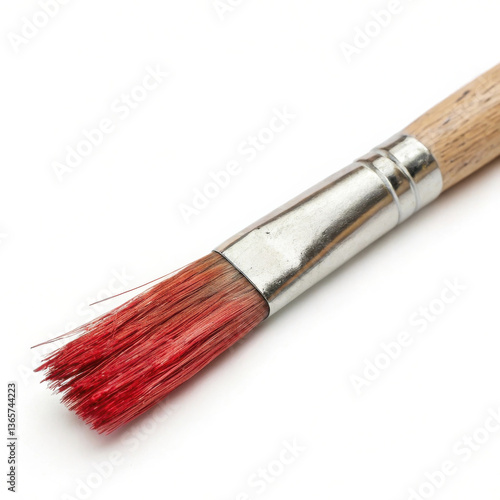 Paintbrush With Red Paint.