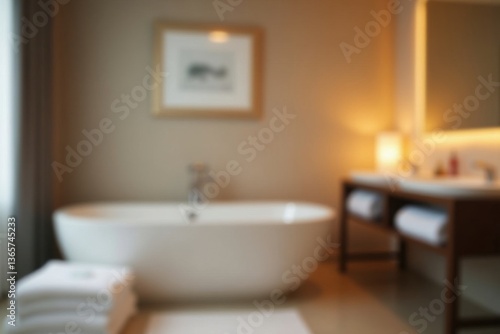 modern bathroom interior blurred