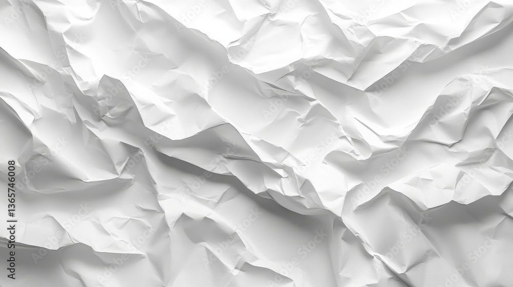 Abstract Crumpled Paper Texture: A Monochrome Study in Light and Shadow Abstract Crumpled Paper Texture: A Monochrome Study in Light and Shadow