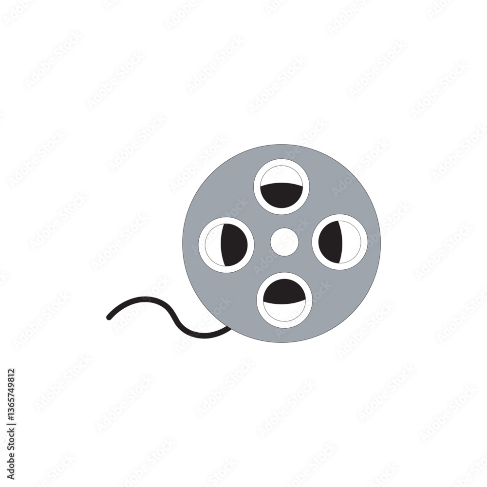 Logo vector icon roll film retro Logo vector icon roll film retro