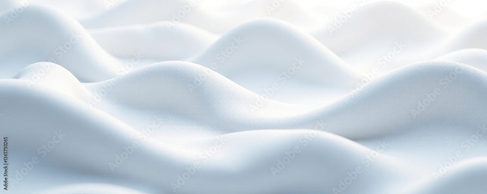 Soft, undulating waves on white fabric background, seamless, organic, abstract Soft, undulating waves on white fabric background, seamless, organic, abstract