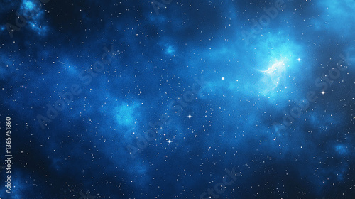 blue galaxy from in the space