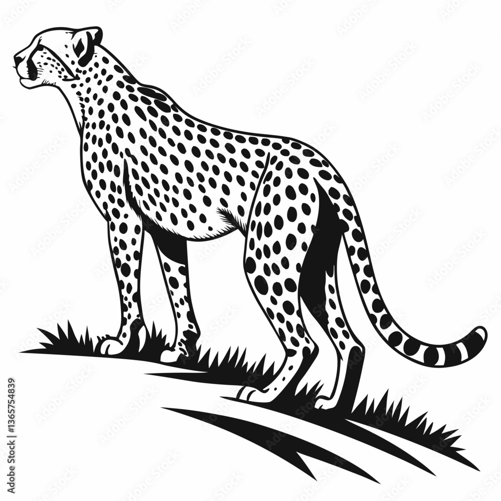 cheetah black silhouette vector cheetah black silhouette vector