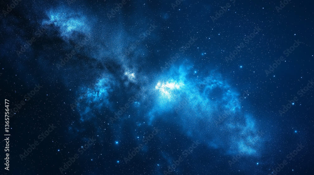 Fototapeta premium blue galaxy from in the space