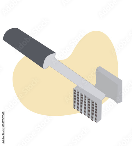 Meat hammer vector icon.Meat tenderizer pounder vector 