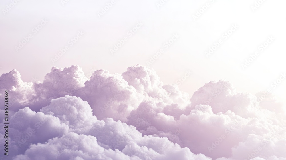 Fototapeta premium Soft pastel-colored cloudscape, aerial view.