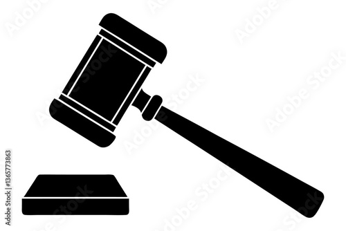 Gavel & Sound Block  vector icon