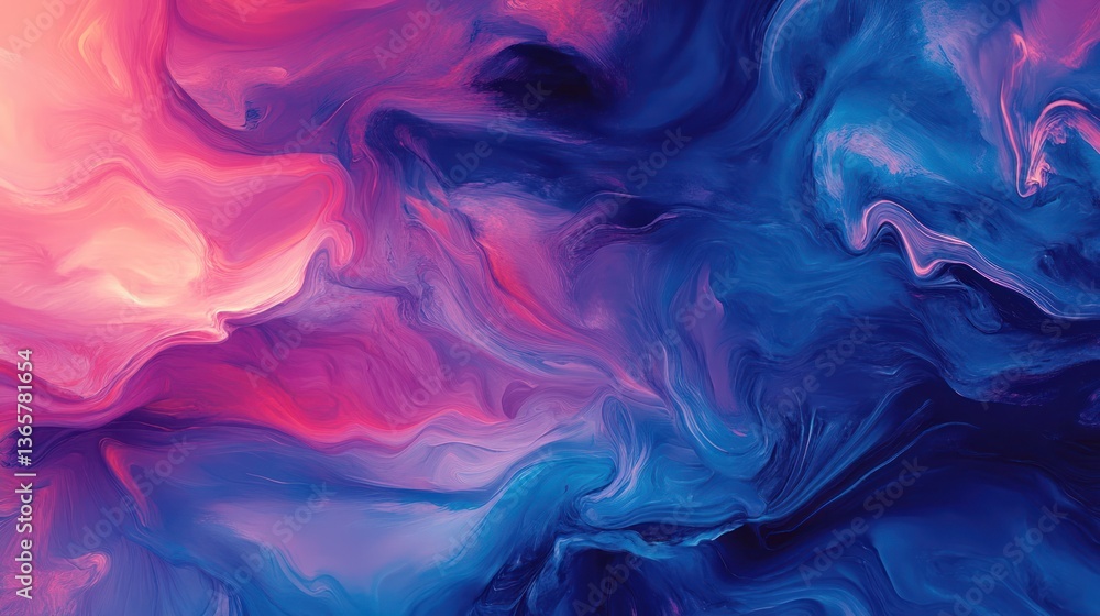 Obraz premium Abstract fluid art, vibrant colors. Background of paint swirls. Possible use in a digital display or design project.