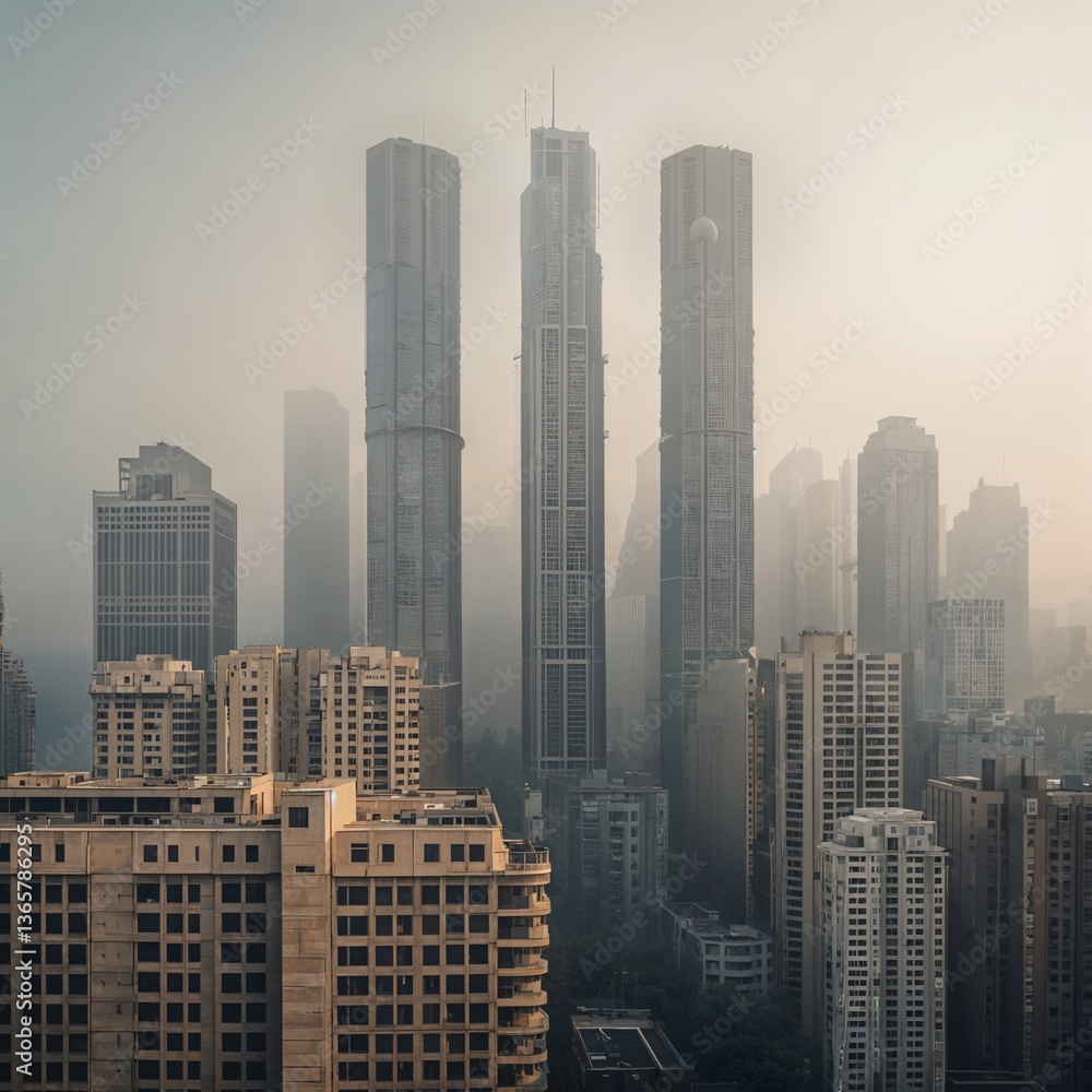 Fototapeta premium three majestic skyscrapers 