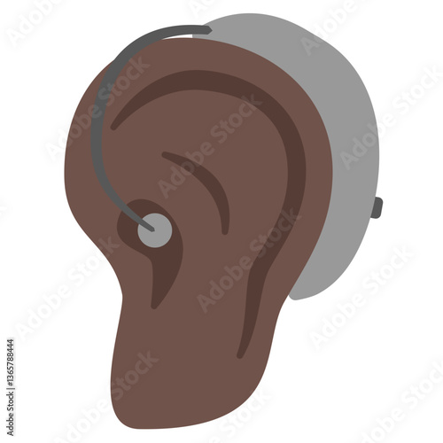 Ear with Hearing Aid
