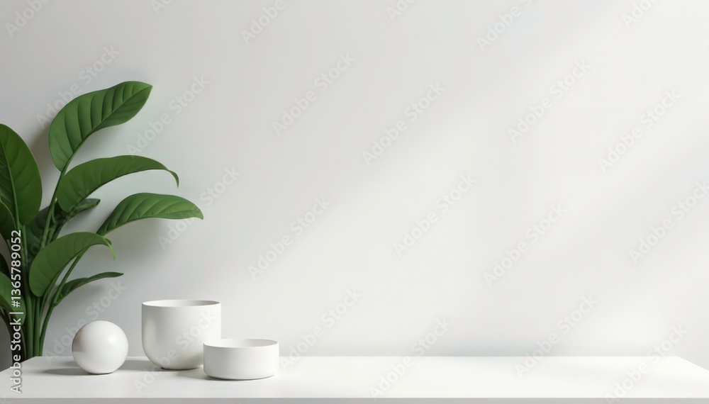 custom made wallpaper toronto digitalClean, minimalist white backdrop for product display, illustration, shadowless, mockup