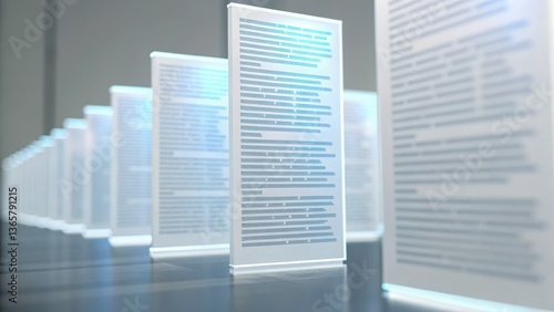 Next generation legal document generated by ai displayed on a modern table for professional use