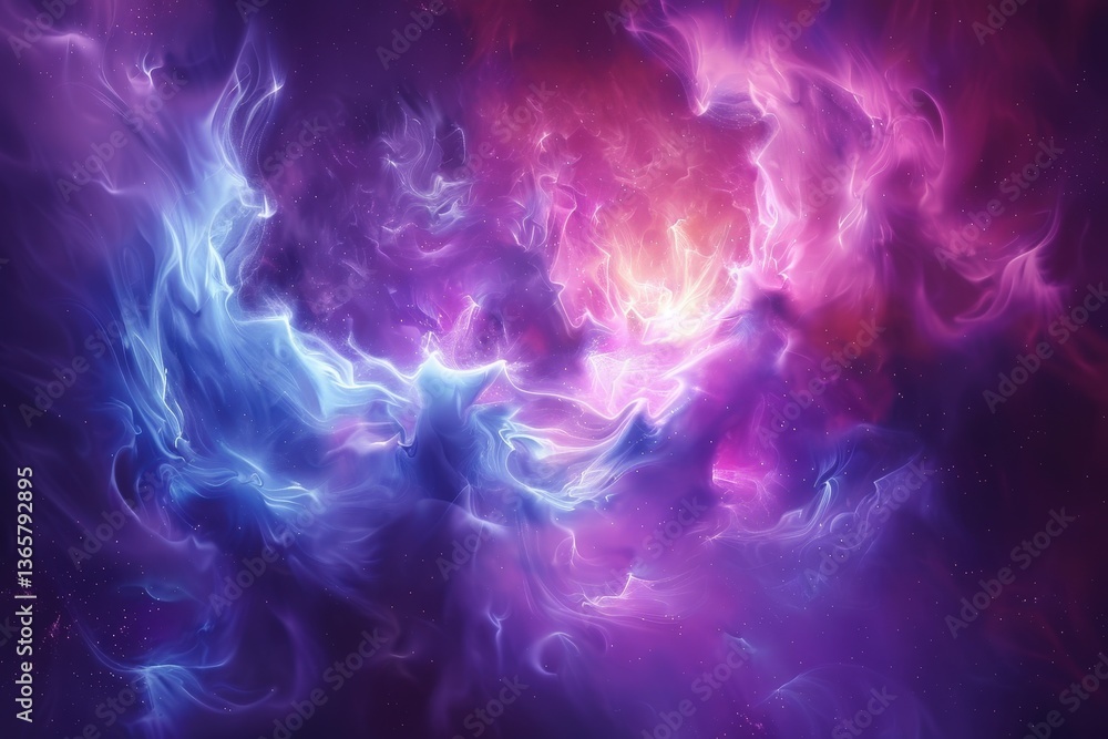 A vibrant cosmic scene showcasing swirling clouds of purple and blue, evoking a sense of wonder about the universe. A vibrant cosmic scene showcasing swirling clouds of purple and blue, evoking a sense of wonder about the universe.