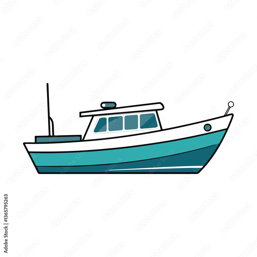 Naklejka premium vector of illustration of boat