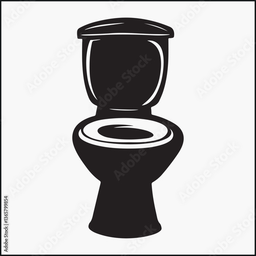 toilet bowl isolated on white, high commode