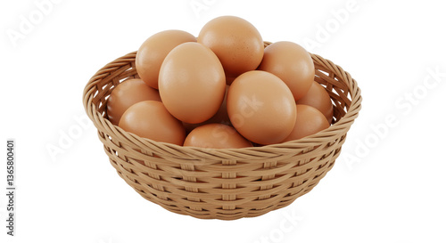 Wallpaper Mural Isolated Basket of Eggs Torontodigital.ca