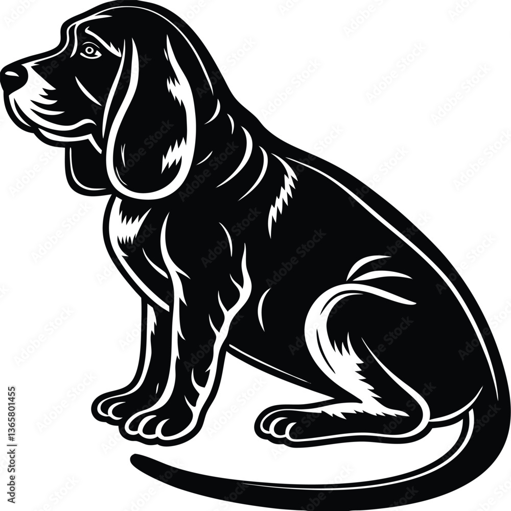 Fototapeta premium Dogs Silhouette isolated black silhouette of a dog, collection