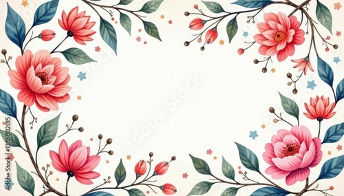 Delicate watercolor paisley floral pattern, soft pastel tones, soft, curve, pastel