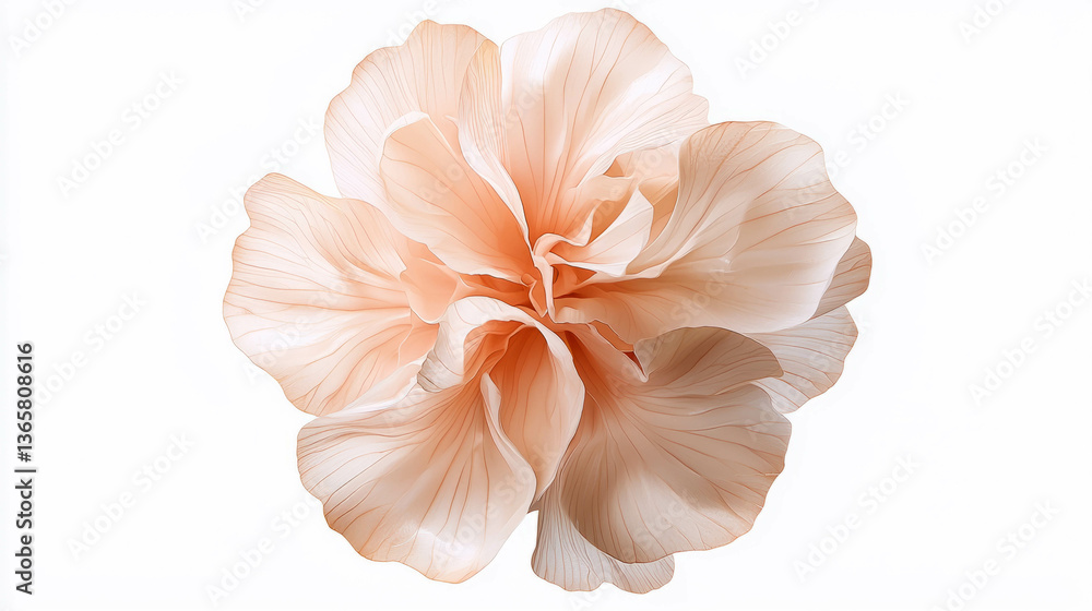 Fototapeta premium Top view of realistic onion on white background for culinary art and design