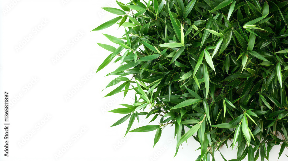 Obraz premium Realistic bamboo wallpaper for natural-themed interior decor and design