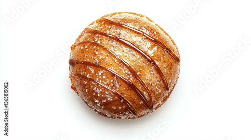 Wallpaper Mural Delicious brown sugar and butter glazed pastry on white background Torontodigital.ca