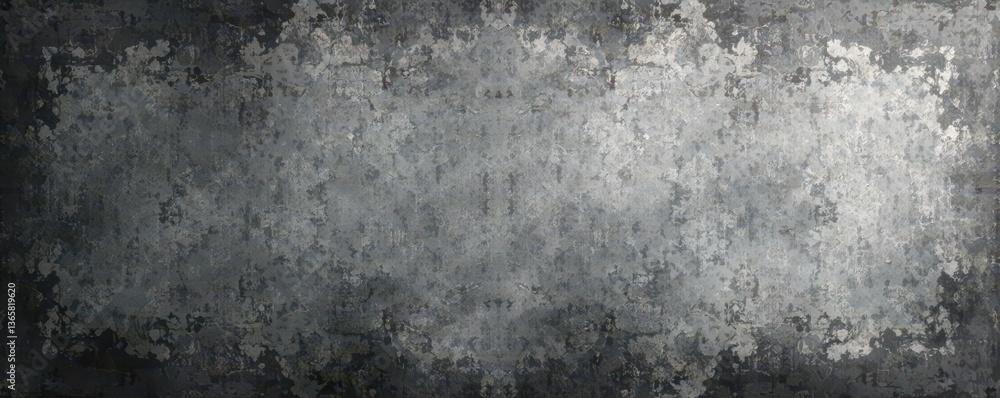 Fototapeta premium Grunge grey wallpaper; abstract distressed industrial backdrop, shade, grey