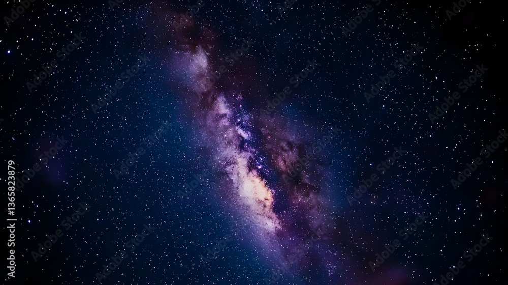 Fototapeta premium Milky Way Galaxy In Dark Night Sky