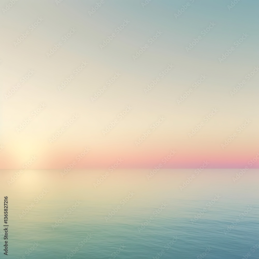 Serene Sunset Over Calm Ocean Waters Serene Sunset Over Calm Ocean Waters